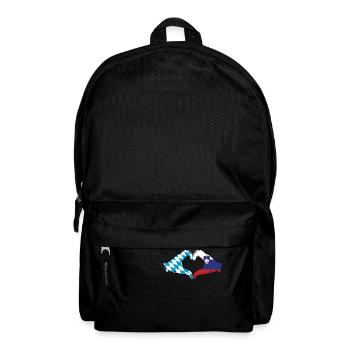 Bavaria Slovenia Flag Hands Heart Shape - Backpack - black - Front
