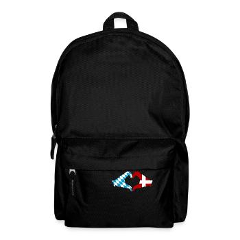 Bavaria Denmark Flag Hands Heart Shape - Backpack - black - Front