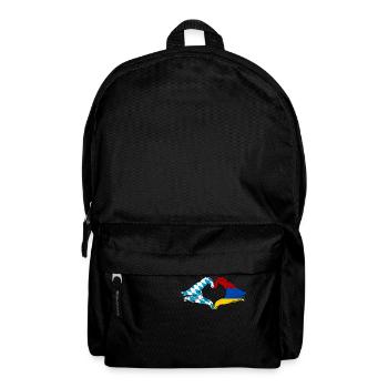 Bavaria Armenia Flag Hands Heart Shape - Backpack - black - Front