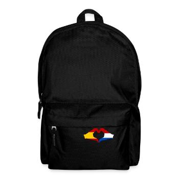 Spain Holland Flag Hands Heart Shape - Backpack - black - Front