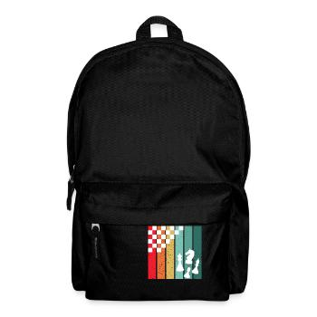 Retro Chess – A Chess Player's Colorful Passion - Backpack - black - Front