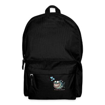 piranha comic love - Rucksack - Schwarz - Vorne