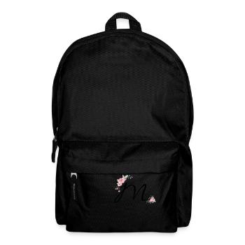 Letter m flowers - Backpack - black - Front