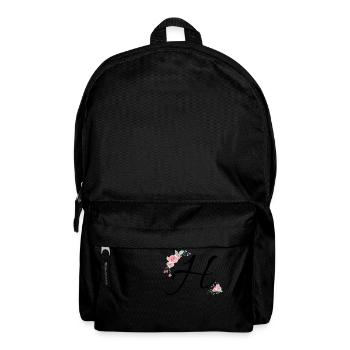 Letter h flowers - Backpack - black - Front