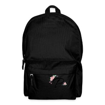 Letter p flowers - Backpack - black - Front
