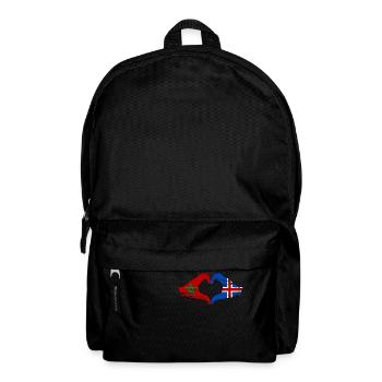 Maroc Islande Drapeau Mains Coeur Forme Utilisé - Sac à dos - noir - Devant