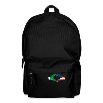 Pakistan États-Unis drapeau mains forme coeur - Sac à dos - noir - Devant