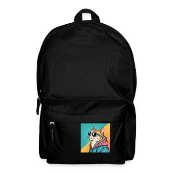 Cooles Katze Design im Pop Art Stil für alle - Rucksack - Schwarz - Vorne