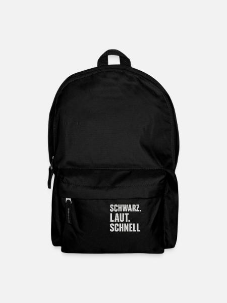 Schwarz Laut Schnell - Rucksack - Schwarz