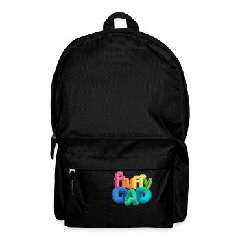 Fluffy Dad – Colorful, Fluffy Typography - Backpack - black - Front