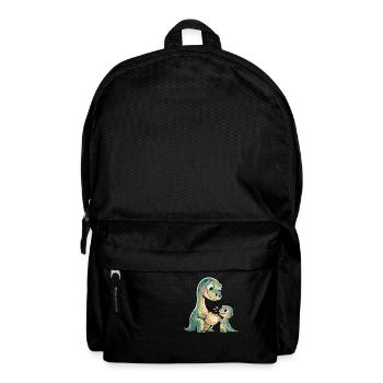 Dinosaurs with Baby Dinosaurs - Backpack - black - Front