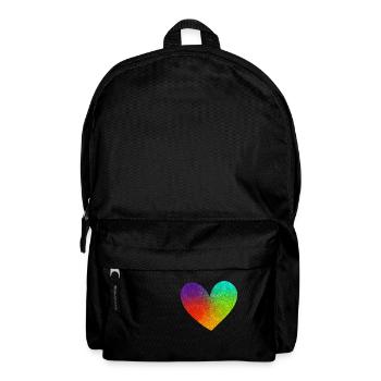 Herz heart Liebe - Rucksack - Schwarz - Vorne