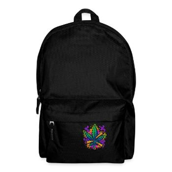 Trippy Leaf - Rucksack - Schwarz - Vorne