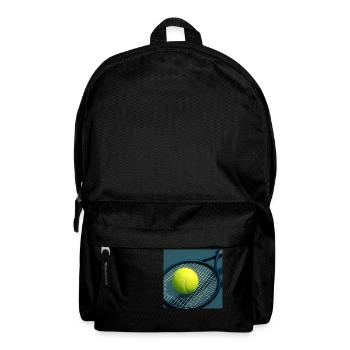 Sports - Tennis, raquette et balle - Sac à dos - noir - Devant