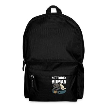 Nicht heute, Mensch – Sarkastisches faules Katzendesign - Rucksack - Schwarz - Vorne