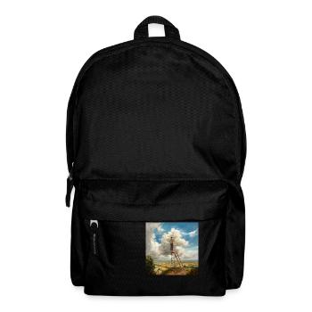 Cloud Painter Clouds Ladder Landscape Surreal - Backpack - black - Front