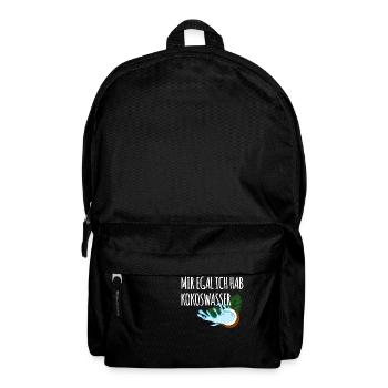 I don't care, I have coconut water - Backpack - black - Front