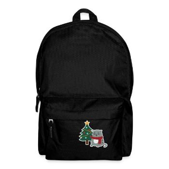 Cat Grumpy Christmas - Rucksack - Schwarz - Vorne