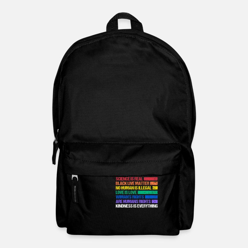 Rainbow Regenbogen Lesbe Pride LGBTQ - Rucksack - Schwarz