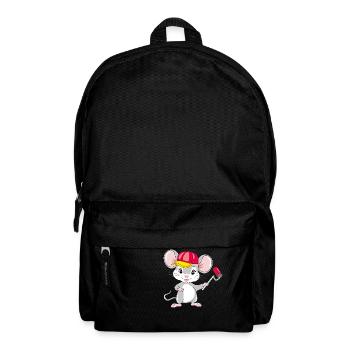 Smiling mouse with a paint roller in his hand - Backpack - black - Front