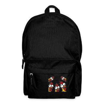 Verrückte Hühner - Rucksack - Schwarz - Vorne