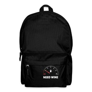 Tank empty – need wine now! - Backpack - black - Front