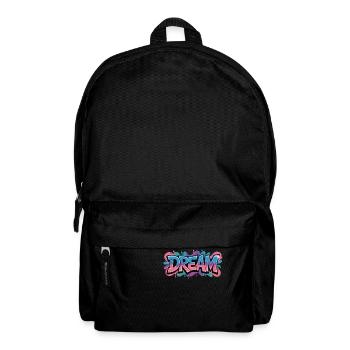 DREAM graffiti design full of color and motivation - Backpack - black - Front