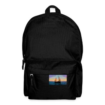 Boat on the water discovers another planet - Backpack - black - Front