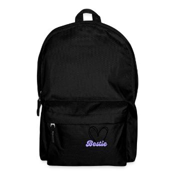 Bestie Herz lila - Freundschaft - Rucksack - Schwarz - Vorne