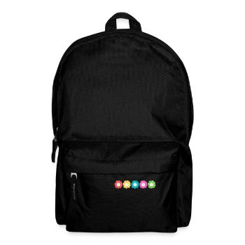 fleurs multicolore - Sac à dos - noir - Devant