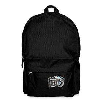 Dessin rétro de caméra - Sac à dos - noir - Devant