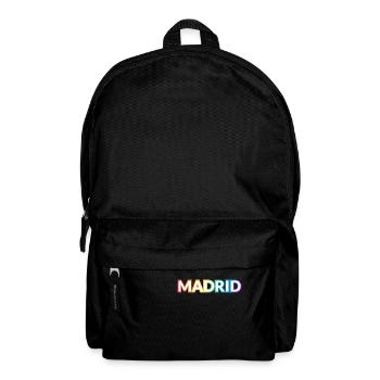 Gay Madrid Rainbow Text - Backpack - black - Front