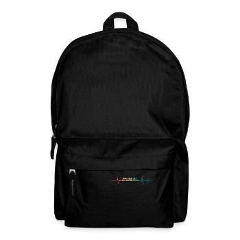 Herzschlag mein Herz schlägt für die Motoren - Rucksack - Schwarz - Vorne