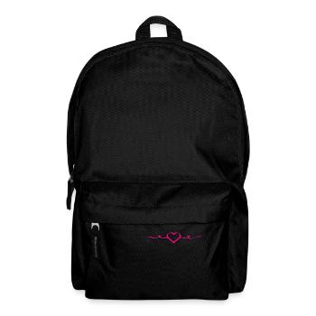  Herz rosa rot Herz  pink Geschenk Valentinstag - Rucksack - Schwarz - Vorne