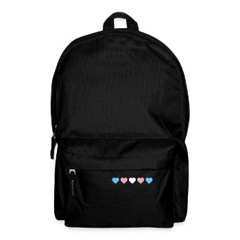 Trans-Heart || LGBT transgender - Backpack - black - Front