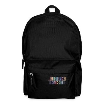 examinierte Zahnmedizinische Fachangestellte - Rucksack - Schwarz - Vorne