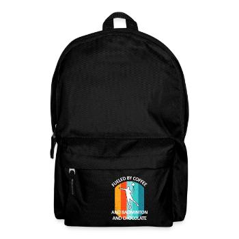 Badminton Federball Badmintonspieler Schokolade - Rucksack - Schwarz - Vorne