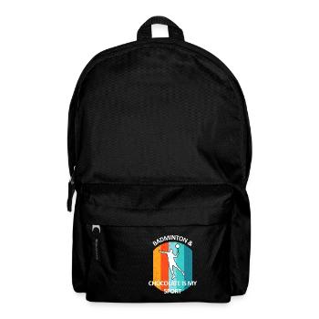 Badminton Federball Badmintonspieler Schokolade - Rucksack - Schwarz - Vorne