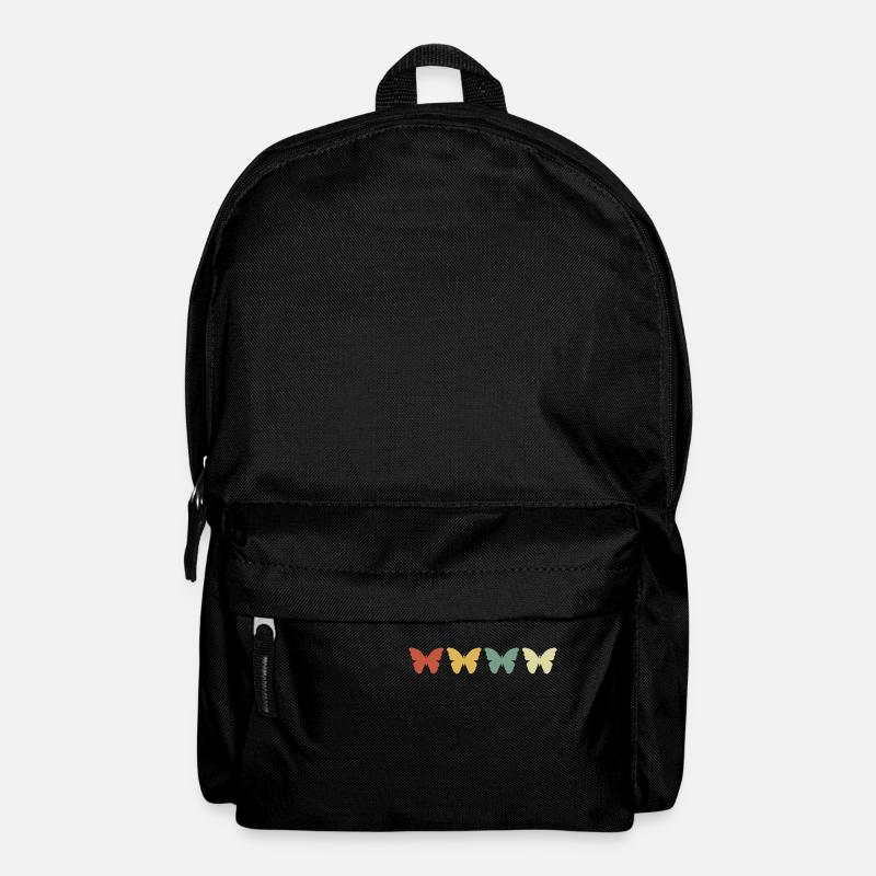Vintage Retro Schmetterling - Rucksack - Schwarz