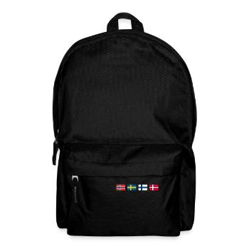 Drapeaux scandinaves - Sac à dos - noir - Devant
