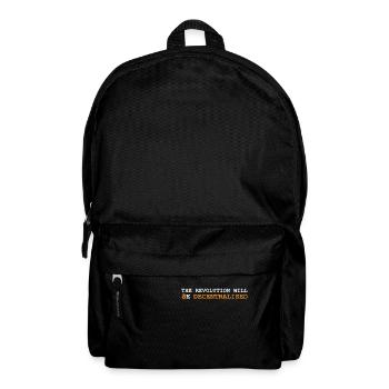 Bitcoin Revolution - White/Orange/UK - Backpack - black - Front