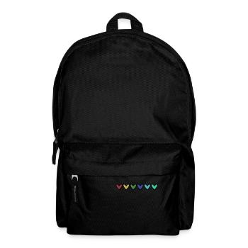 HERZ. HERZ. VALENTINSTAG. LIEBE. LIEBE. HERZ - Rucksack - Schwarz - Vorne
