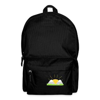 sun mountains nature mountain shapes - Backpack - black - Front