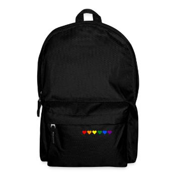 lgbt rainbow heart - Backpack - black - Front