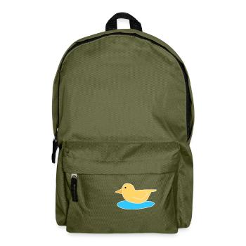 duck bird flying animal symbol water - Backpack - olive green - Front