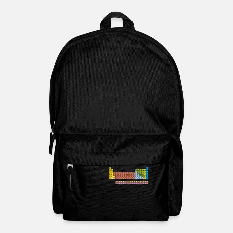 periodic table in colour with black lines - Backpack - black