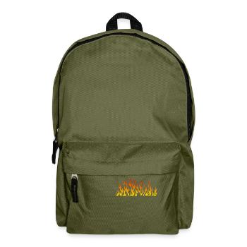 Flamme Flammenflamme - Rucksack - Olivgrün - Vorne