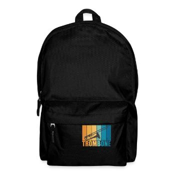 Trombone Vintage Musician Instrument Gift - Backpack - black - Front