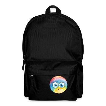 Rainbow Watercolor Drawing - Backpack - black - Front