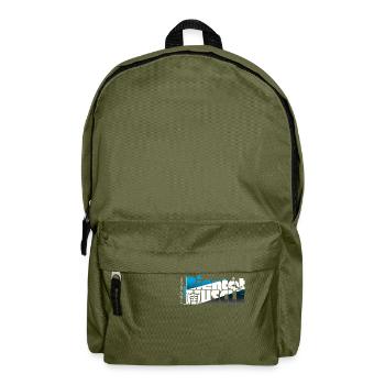 Bald muskulös, bitte warten - Rucksack - Olivgrün - Vorne